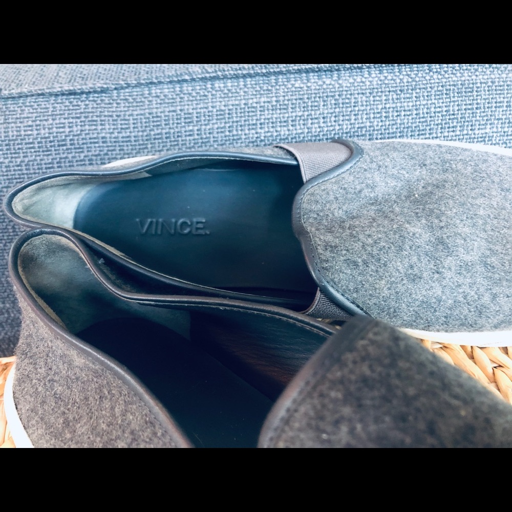 Vince Preston Felted Skate Slip-on Sneakers Gray - Picture 4 of 6